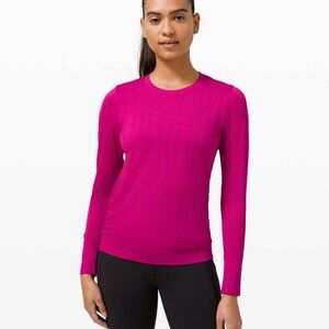 EUC Lululemon Swiftly Breathe Long Sleeve Raspberry Size 4